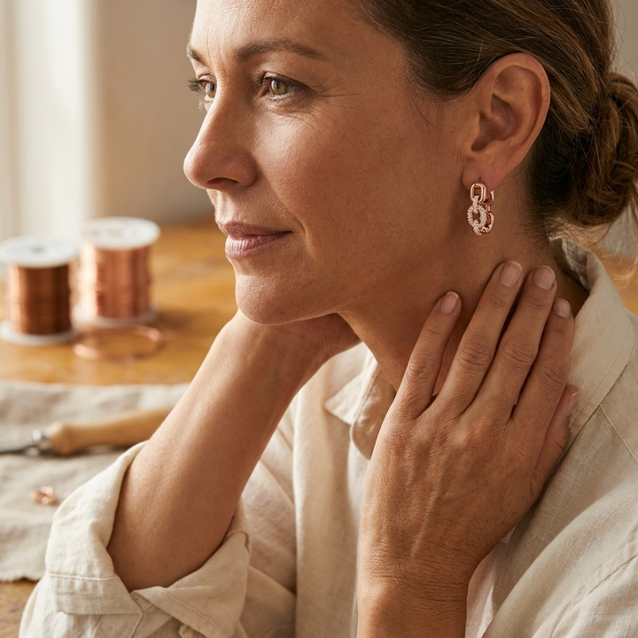 Maya's Tor Copper Earrings