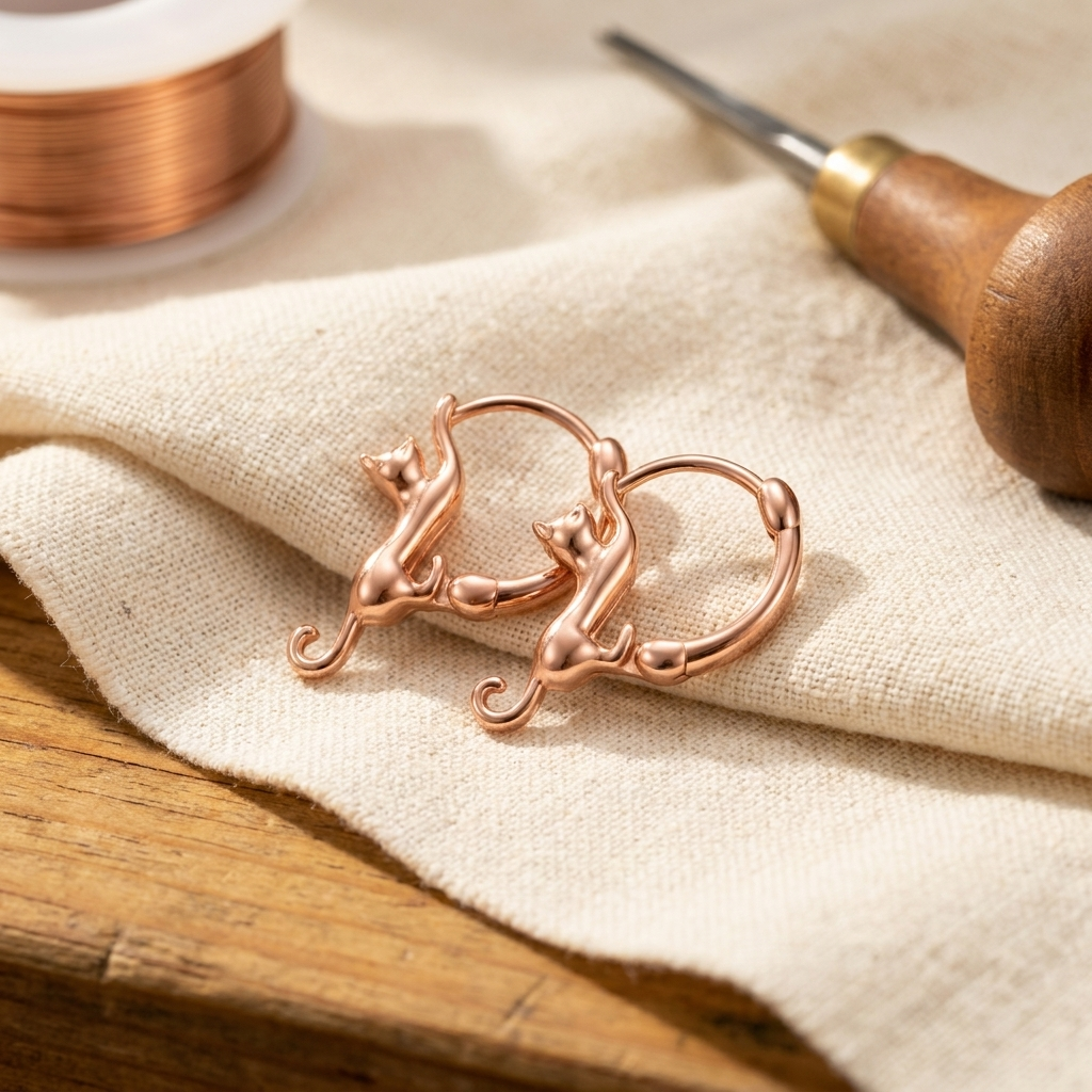 Maya's Swirl Copper Earrings