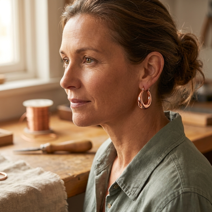 Maya's Marl Copper Earrings