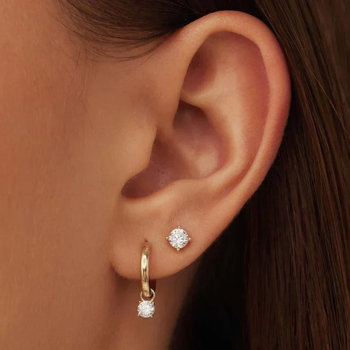 Amber | Moonstone Earrings