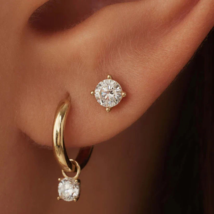 Amber | Moonstone Earrings