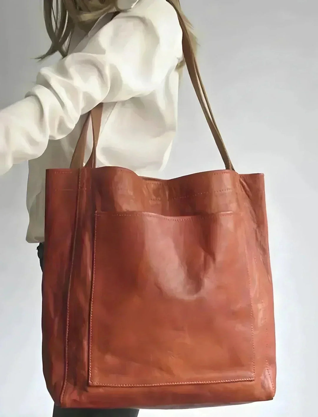 Ashley | Signature Genuine Leather Tote Bag