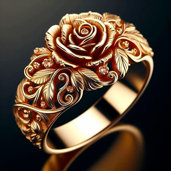 Penelope | Radiant Floral Gold Ring