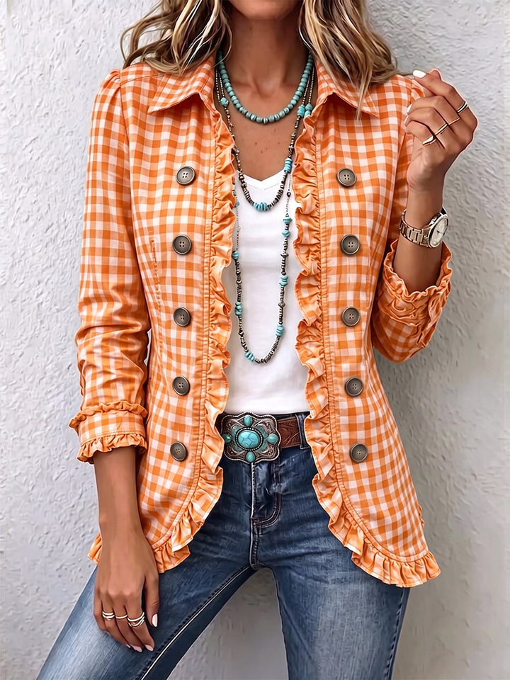 Matilda™ | Vintage Ruffle Button Jacket