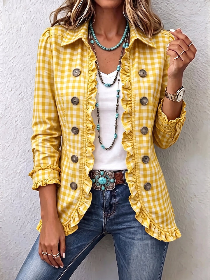 Matilda™ | Vintage Ruffle Button Jacket